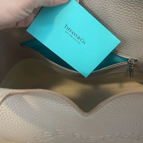 Tiffany & Co. Taupe Leather Shoulder Bag - Picture 4 of 8